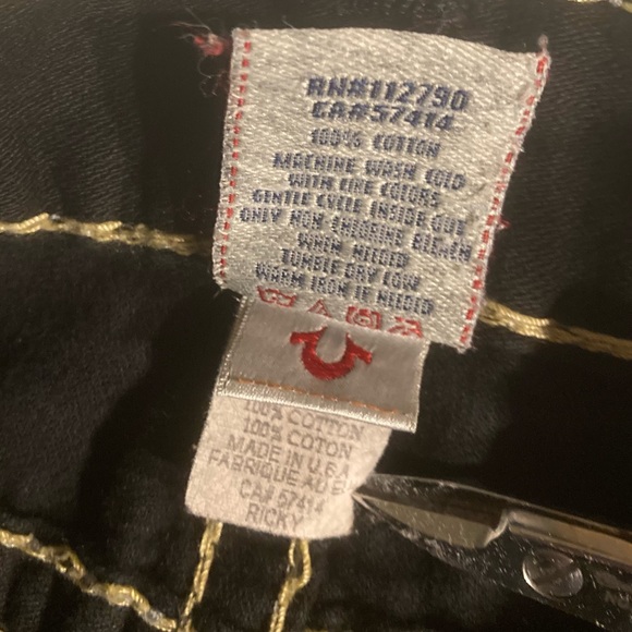 Rare! ๐บ๐ธ Body Rinse Black Ricky Super T True Religion size 31x33 unaltered! ๐ฅ - Picture 7 of 10